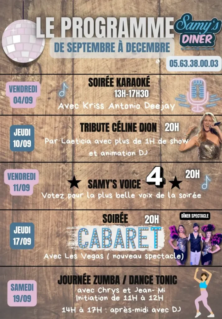 programmation samys septembre